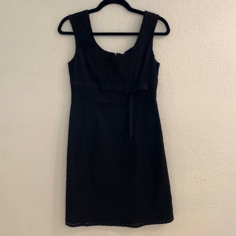 Ann Taylor Petites Black Eyelet Dress Size 4P